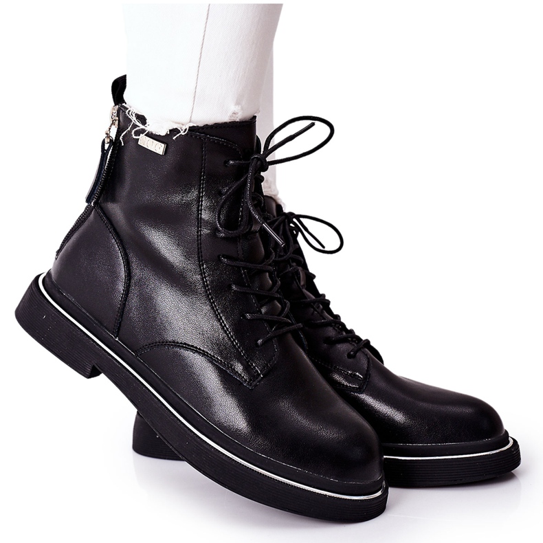 Botas de couro feminino GOE II2N4014 pretas preto