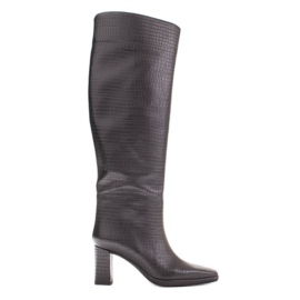 Marco Shoes Botas de salto alto com cano regular preto