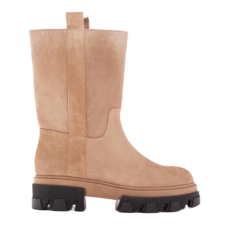 Marco Shoes Botas caçadores de camurça bege