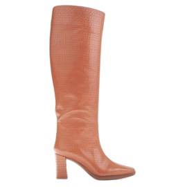 Marco Shoes Botas de salto alto com cano regular castanho
