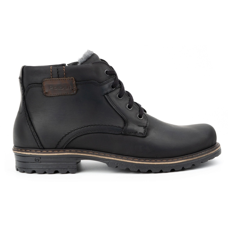 Polbut Botas de neve masculinas J35 pretas preto