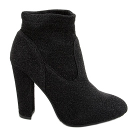 Botas com fio brilhante preto 168-132 preto