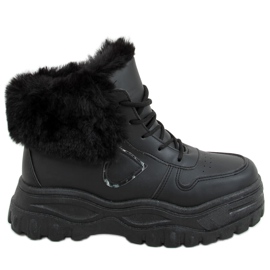 Botins pretos com pelo 2C9XX064-2 Preto
