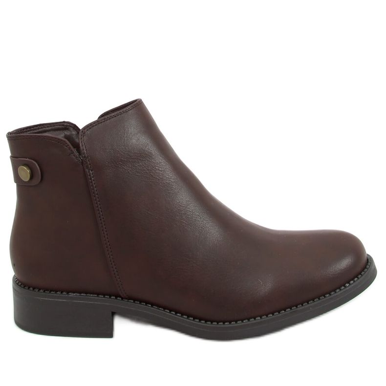 Botas marrons Chelsea para mulheres MM-827 Marrom castanho