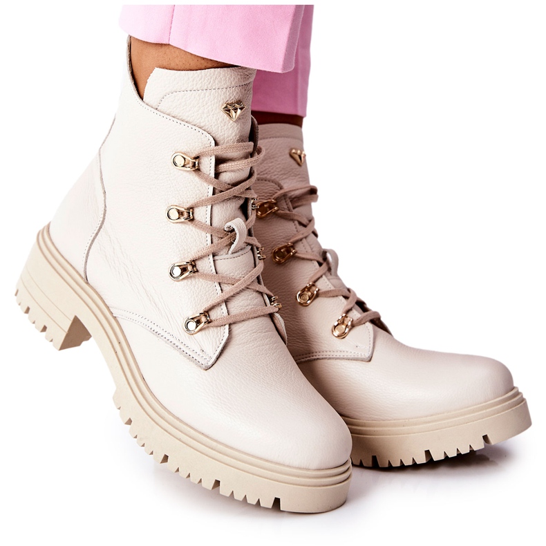 Botas femininas camurça bege Nicole 2674