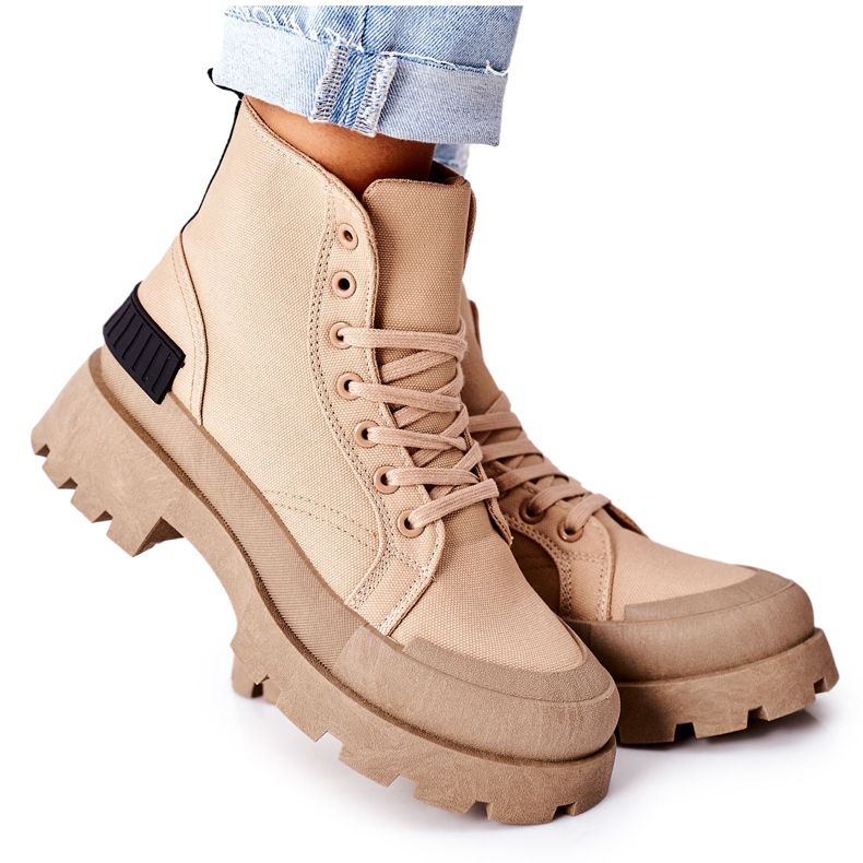 PS1 Botas Khaki Any One Femininas bege PS1 Botas Khaki Any One Femininas bege