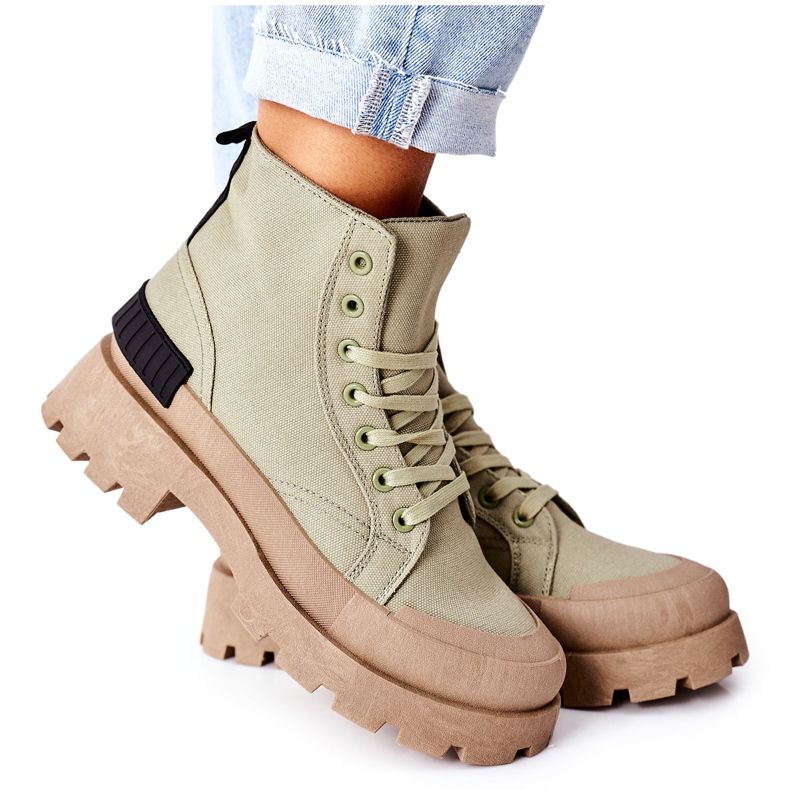 PS1 Botas femininas verdes qualquer um PS1 Botas femininas verdes qualquer um