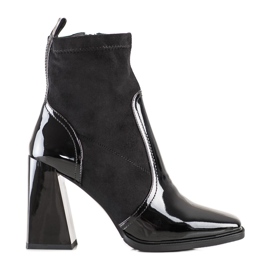 S. BARSKI Botas com salto trapezoidal S.BARSKI preto