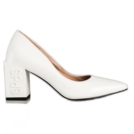 S. BARSKI Bombas com salto quadrado S.BARSKI branco