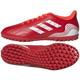 Chuteiras Adidas Copa Sense.4 Tf M FY6179 vermelho laranjas e vermelhos