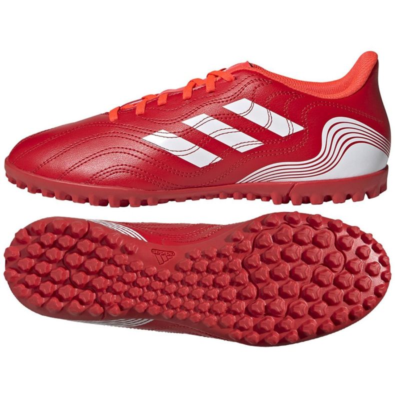 Chuteiras Adidas Copa Sense.4 Tf M FY6179 vermelho laranjas e tintos