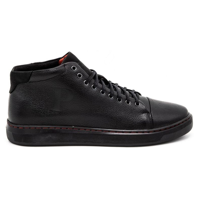 Polbut Sapatos masculinos com isolamento de couro 2110F Preto