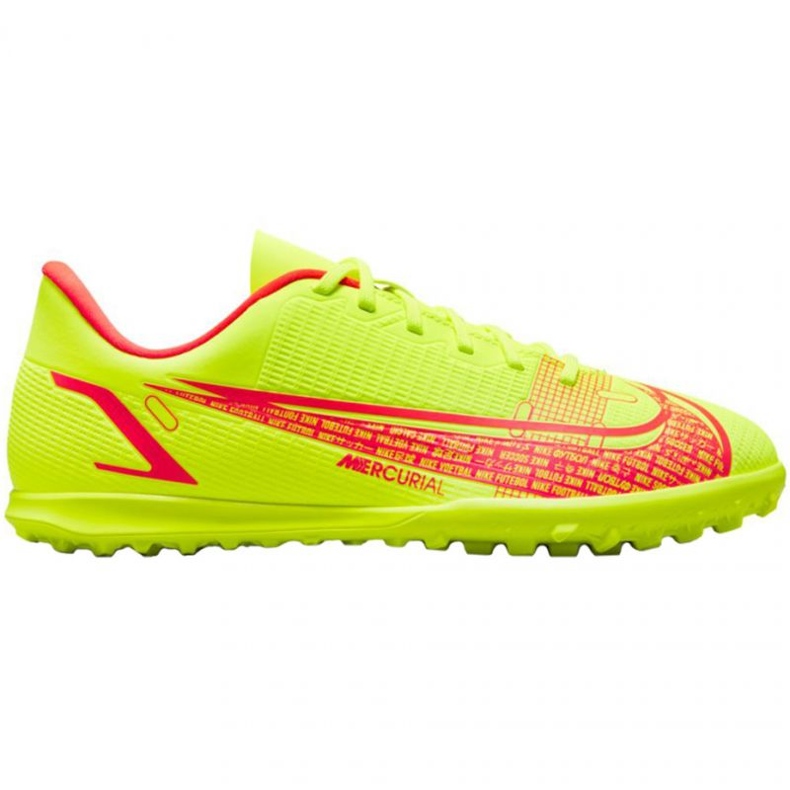Chuteiras Nike Mercurial Vapor 14 Club Tf Jr CV0945 760 amarelo amarelos