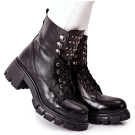 Caçadores de botas femininas Glany Black Clethra preto