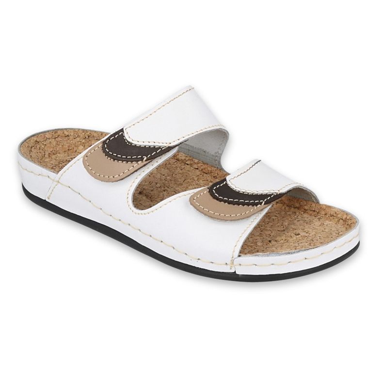 Sapatos femininos chinelos Inblu 158D172 branco