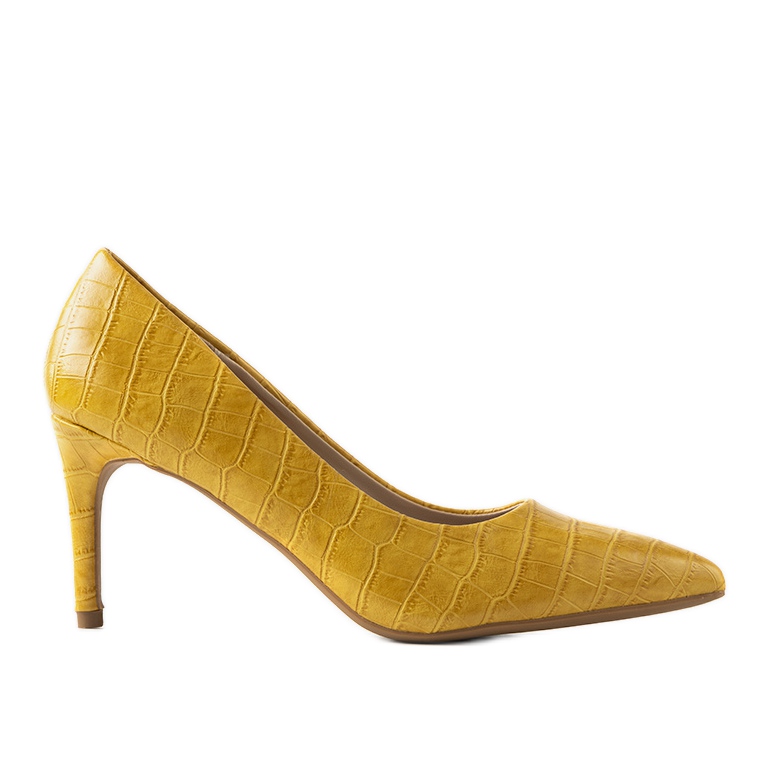 Sapatos de mostarda em um salto agulha Byatt amarelo Sapatos de mostarda em um salto agulha Byatt amarelo