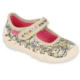 Sapatos infantis Befado Speedy 109P240 bege marrom