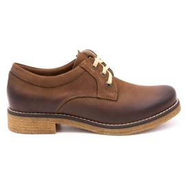 ButBal Sapatos de mulher em pele 656B castanhos marrom