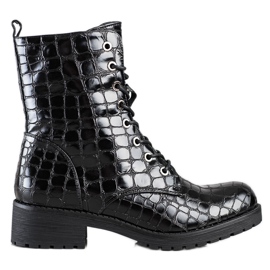 SHELOVET Botas caçadores de amarrar preto SHELOVET Botas caçadores de amarrar preto