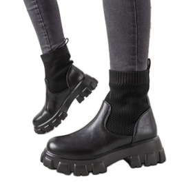 Botas pretas com meia da Slainie preto