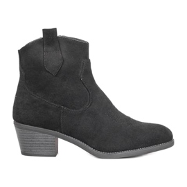 Botas pretas com salto baixo da Rosi preto