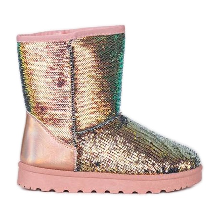 Botas de neve rosa brilhante de Iga dourado