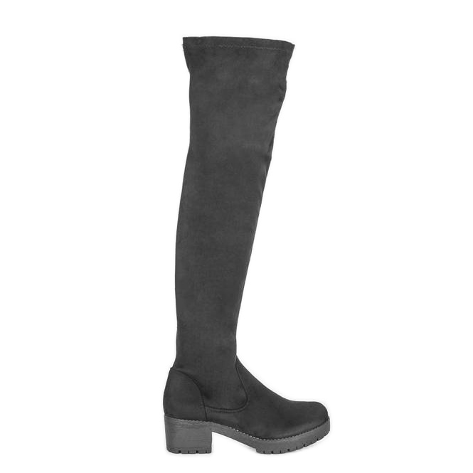 Botas pretas em um poste baixo de Roma preto