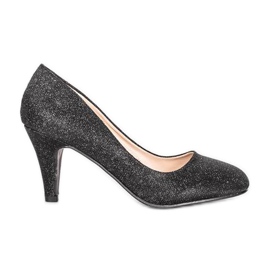 Sapatos pretos com salto agulha Daisy