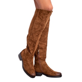 Botas casuais de camurça VINCEZA castanho