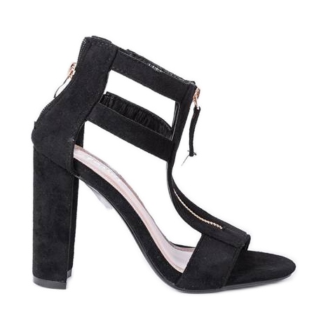 Sandálias pretas no poste Paige preto