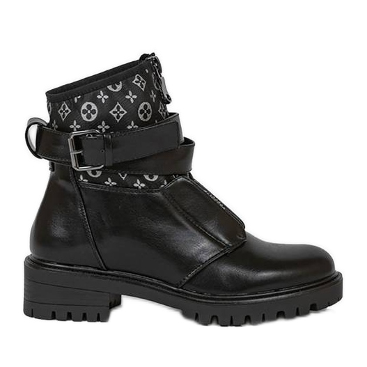 Botas pretas com salto baixo da Marigold preto