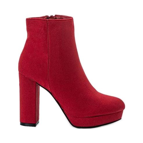 Botas vermelhas feitas de pó ecológico Azula vermelho