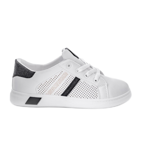 Tênis Betsy preto glitter branco