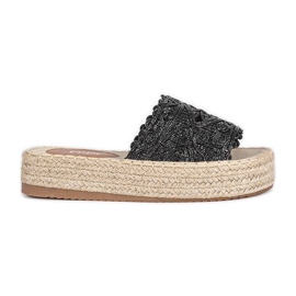 Chinelos pretos na plataforma Sudden Draft Chinelos pretos na plataforma Sudden Draft