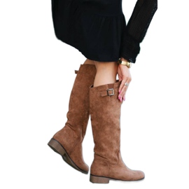 Botas rasas marrons Louise castanho