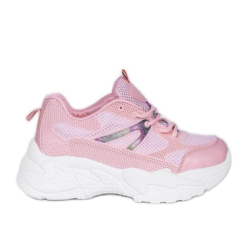 Tênis rosa com solas grossas da Alice Tênis rosa com solas grossas da Alice