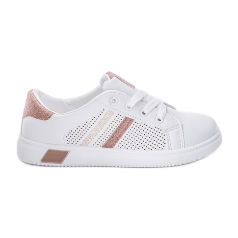 Tênis rosa glitter branco de Betsy