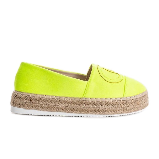 Mulheres bonitas alpargatas verdes neon