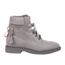 Botas de caminhada cinza de Jessie com cadeado