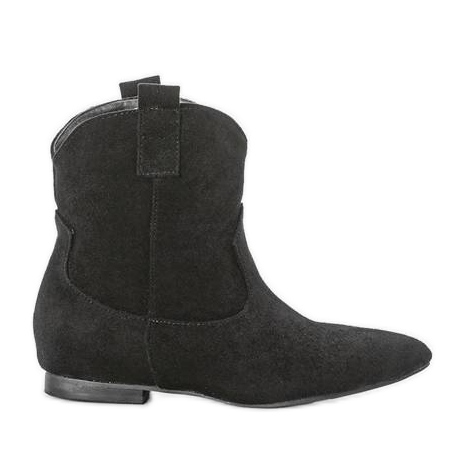 Botas pretas Femina de salto baixo preto
