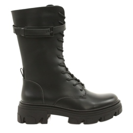 Botas altas femininas Sergio Leone TR745 Black preto