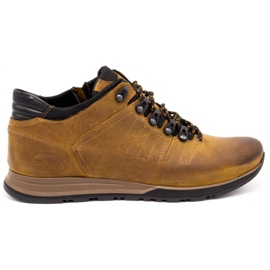 Olivier Sapatos masculinos botins de couro de 920 MP vermelhos marrom amarelo