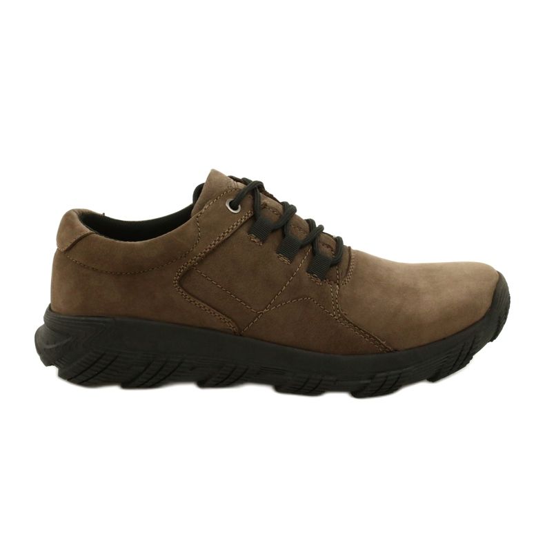 Sapatos masculinos conforto marrom American Club CY18 / 21 castanho