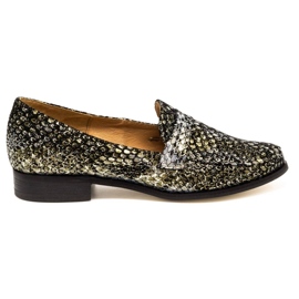 Olivier Senhores de couro feminino com saltos víbora 2261 multicolorido