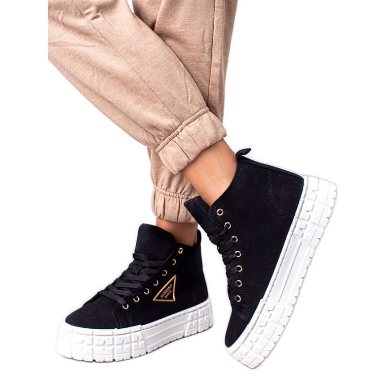 Goodin Tênis de alta moda preto