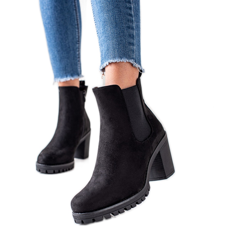Seastar Botas clássicas de salto alto preto Seastar Botas clássicas de salto alto preto