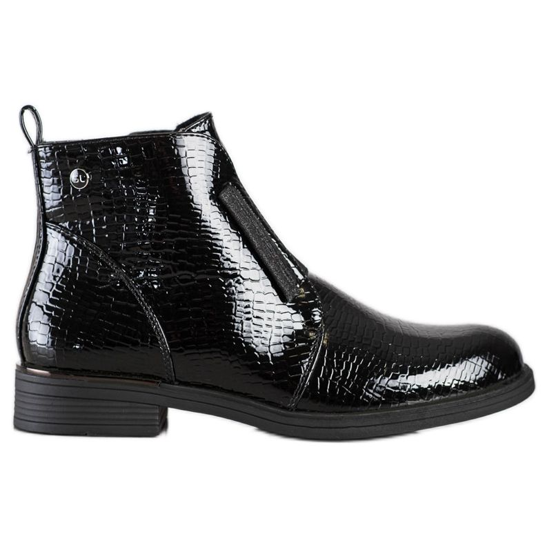 Botas pretas elegantes por Sergio Leone preto