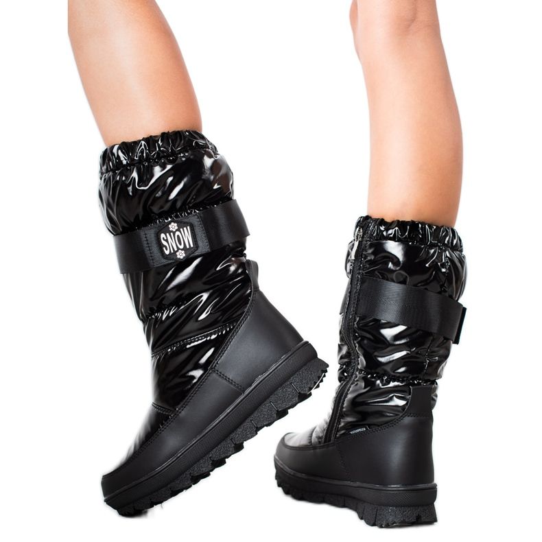 S. BARSKI Botas de neve brilhantes por S.BARSKI preto