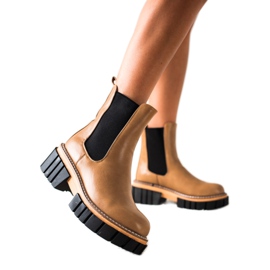 Seastar Botas Chelsea na plataforma da moda marrom