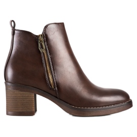 Seastar Botas clássicas marrons com zíper marrom